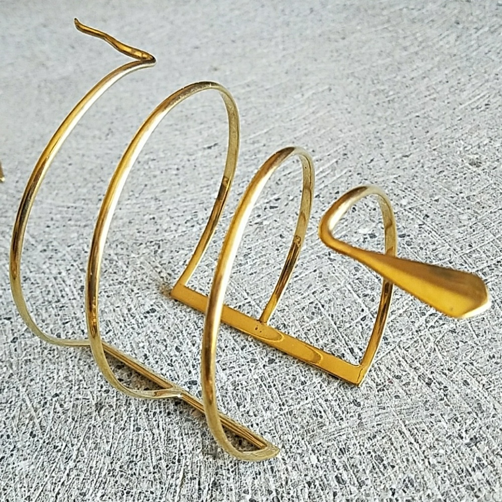 Brass snake spiral wrapping cuff bracelet … - Picture 4 of 4